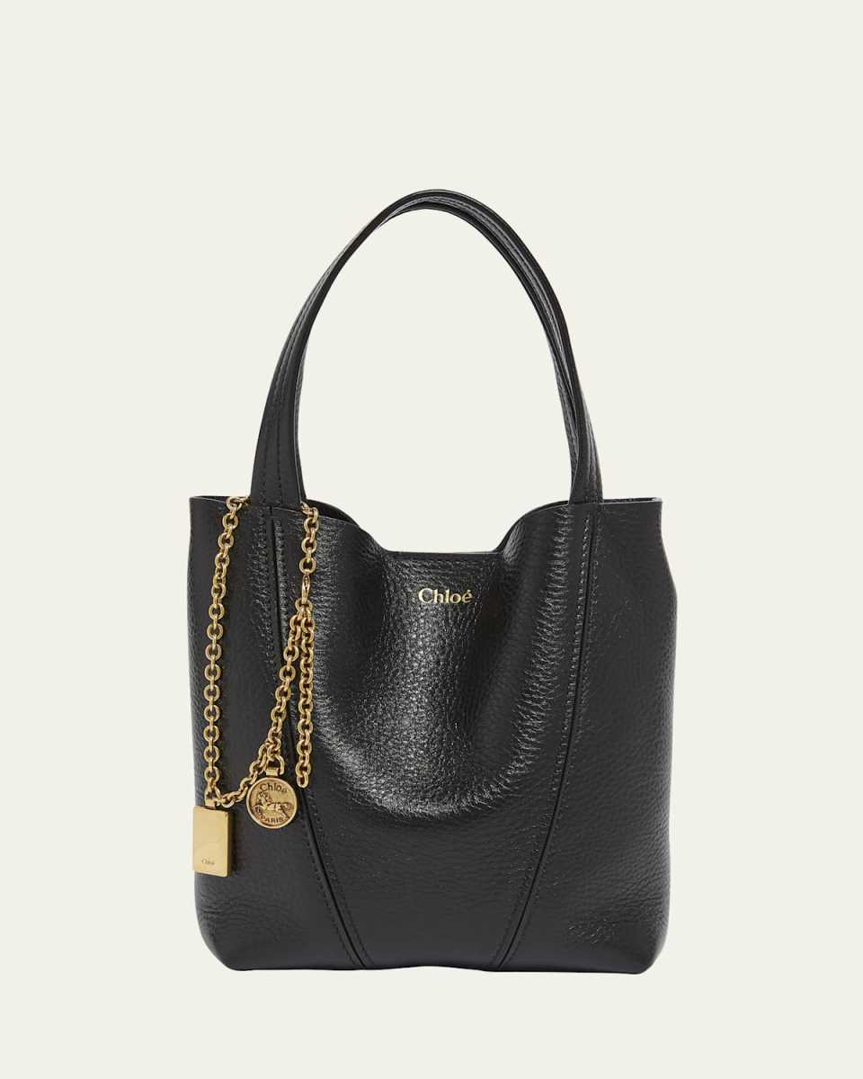 Spin Mini Tote Bag in Grained Calfskin